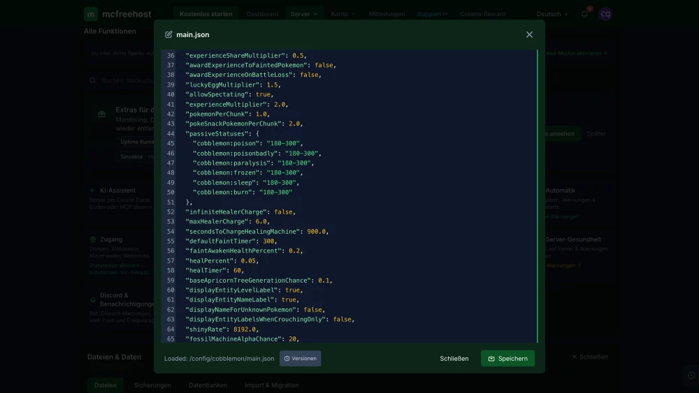 Opened main.json in the panel file manager; the checked state from September 2026 is shown