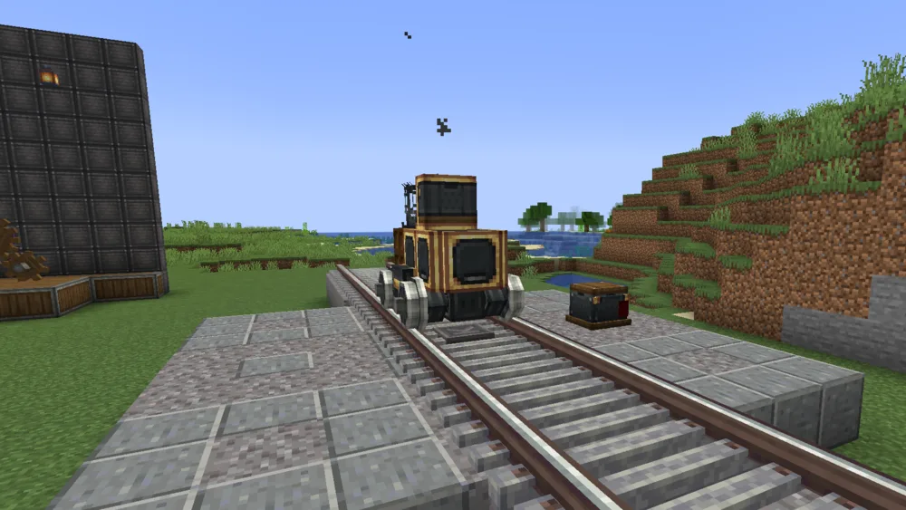 Historical, stationary locomotive from a prepared Create Ponder template