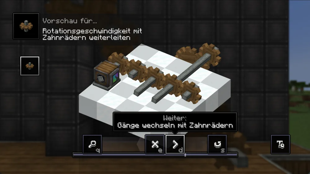 Ponder explains the transmission of rotation with gears in our historical Create+ instance