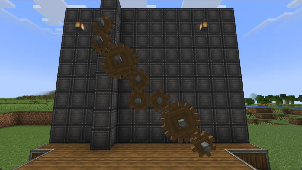 Historically prepared Create gear wall as an illustration of mechanical connections