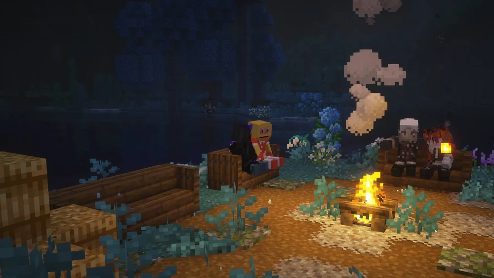 Campfire by the water