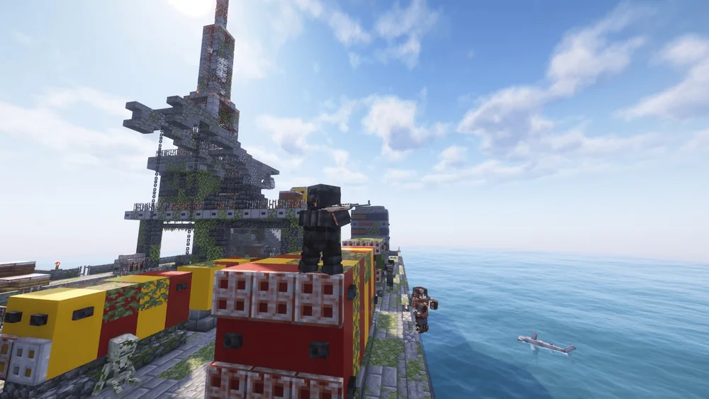 Oil rig at sea