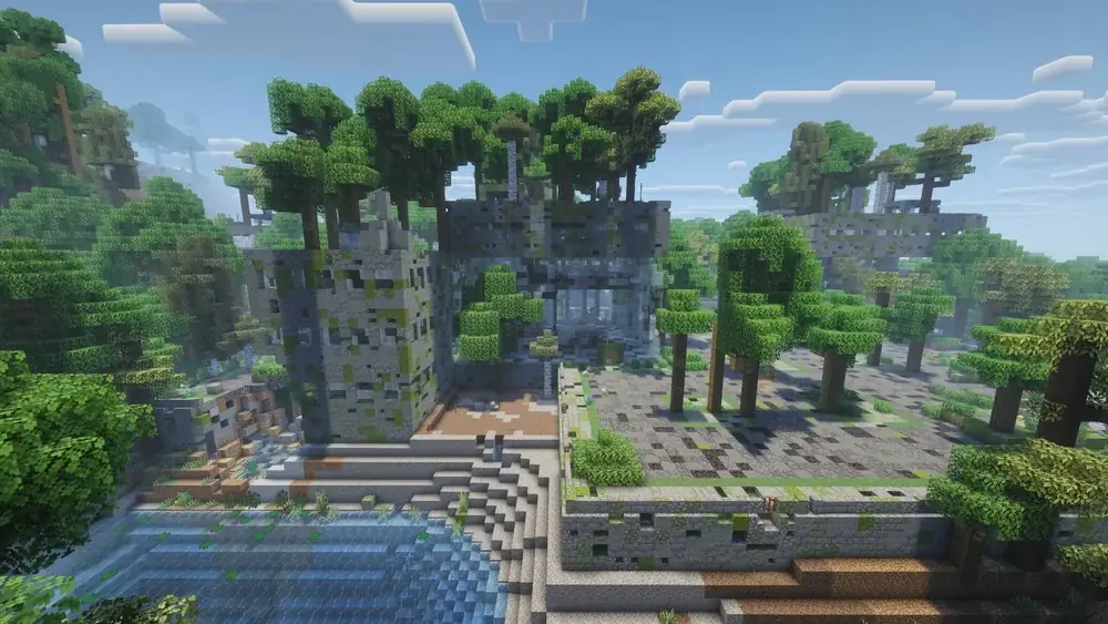 Ruins in the middle of the jungle