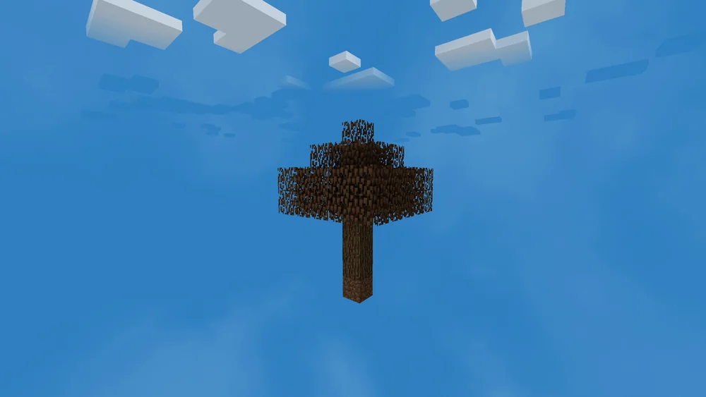 A single tree above the void