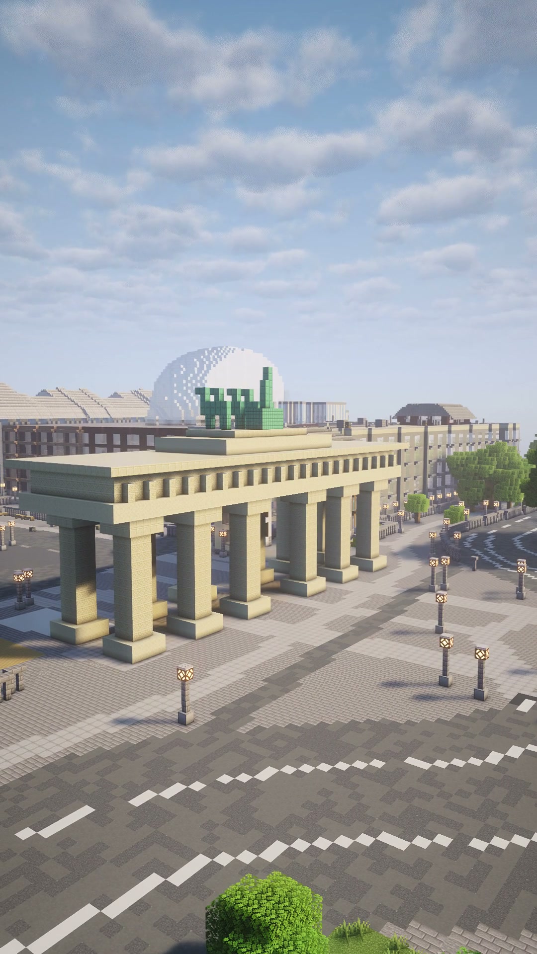 Brandenburger Tor in unserer Minecraft-Welt